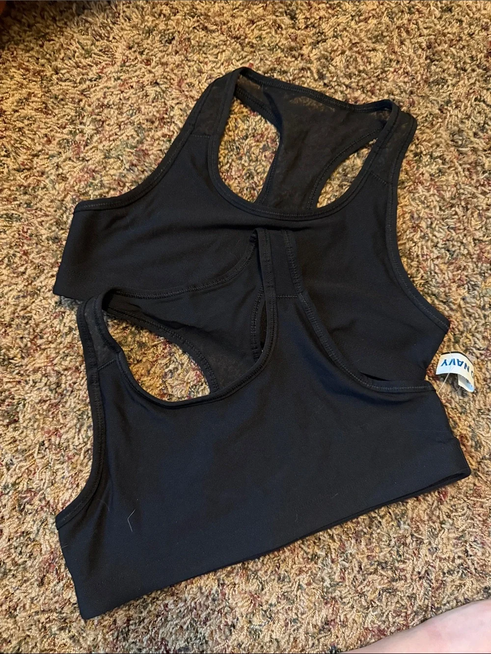 Old Navy Black Racerback Girls Sports Bra Duo